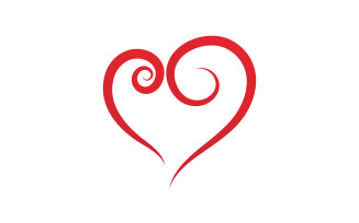 Love heart valentine logo icon vector design v3