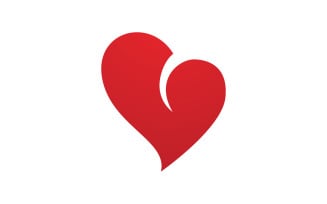 Love heart valentine logo icon vector design v7