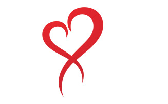Love heart valentine logo icon vector design v8
