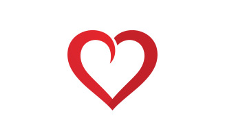 Love heart valentine logo icon vector design v9