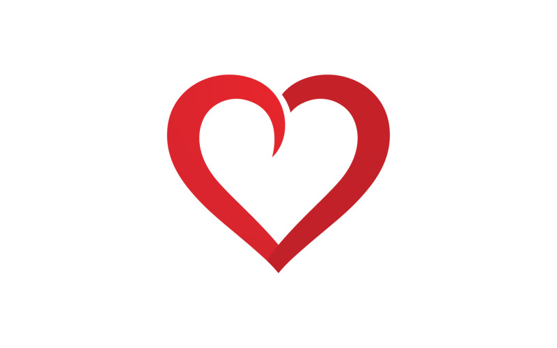 Love heart valentine logo icon vector design v9 Logo Template