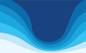Blue wave water background design vector v13