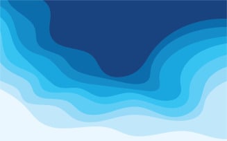 Blue wave water background design vector v16