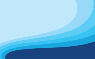 Blue wave water background design vector v18