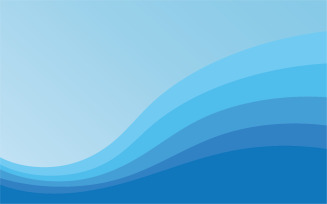 Blue wave water background design vector v19