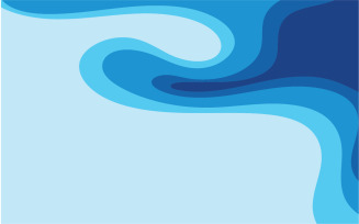 Blue wave water background design vector v20
