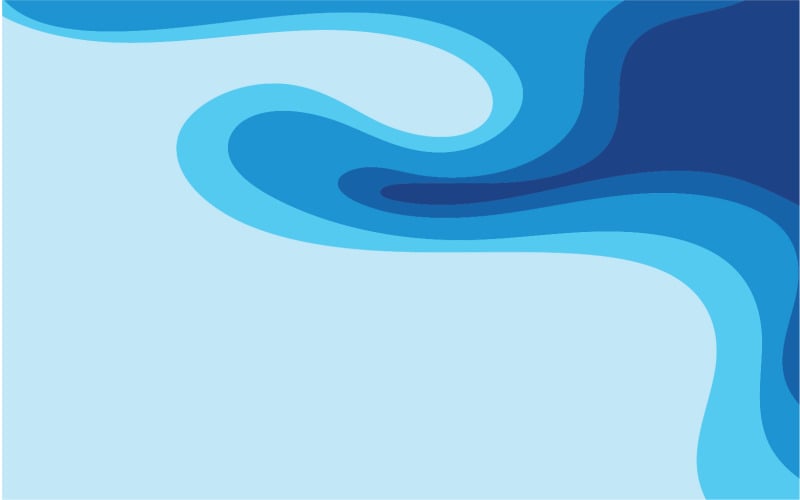 Blue wave water background design vector v20 Logo Template