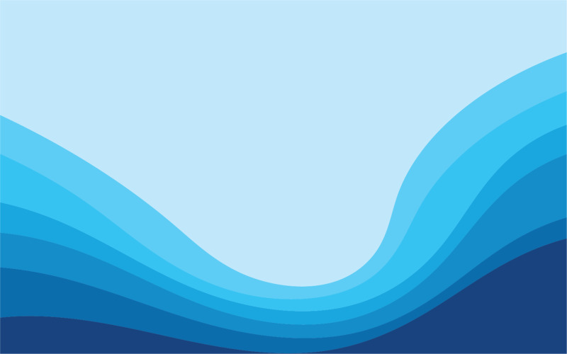 Blue wave water background design vector v21 Logo Template