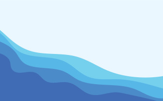 Blue wave water background design vector v23