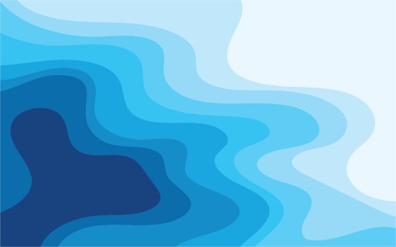 Blue wave water background design vector v24 Logo Template