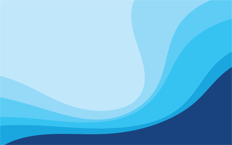 Blue wave water background design vector v26 Logo Template