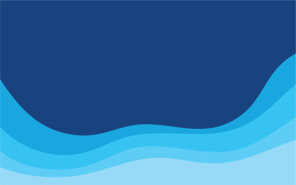 Blue wave water background design vector v27
