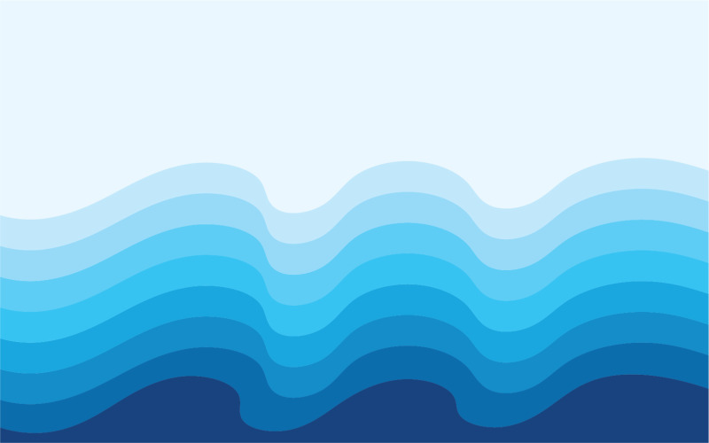 Blue wave water background design vector v28 Logo Template