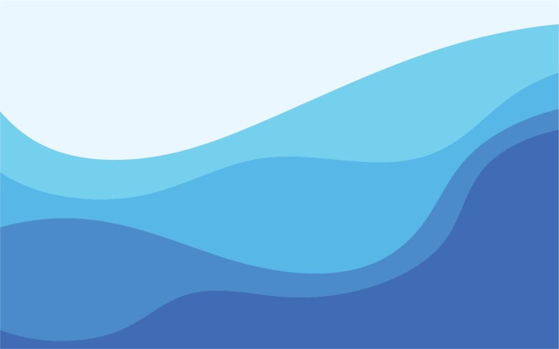 Blue wave water background design vector v29 Logo Template