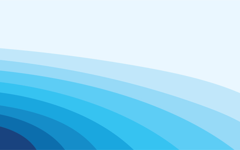 Blue wave water background design vector v30 Logo Template