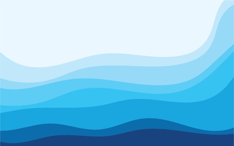 Blue wave water background design vector v8 Logo Template