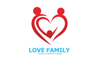 Family care logo love and symbol vector v11