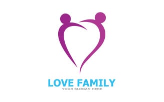 Family care logo love and symbol vector v13