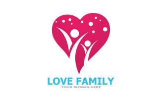 Family care logo love and symbol vector v15