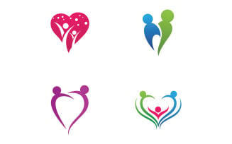 Family care logo love and symbol vector v16