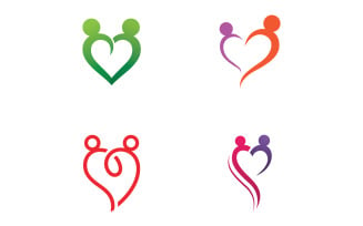 Family care logo love and symbol vector v17