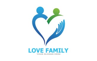 Family care logo love and symbol vector v19
