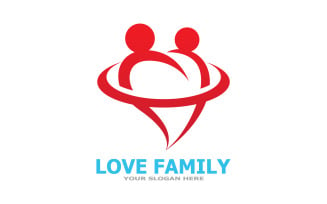 Family care logo love and symbol vector v20