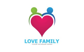 Family care logo love and symbol vector v21