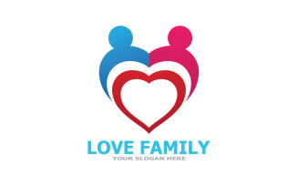 Family care logo love and symbol vector v22