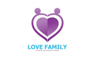 Family care logo love and symbol vector v23