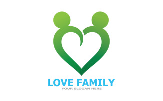 Family care logo love and symbol vector v2