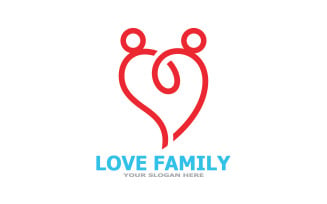 Family care logo love and symbol vector v9