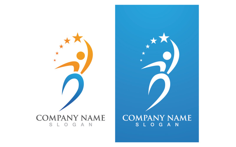 Success people star business logo vector v10 Logo Template