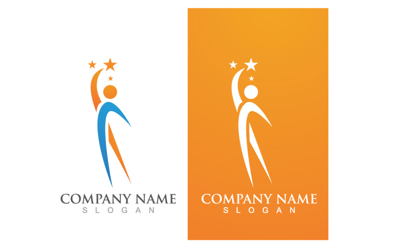 Success people star business logo vector v14 Logo Template