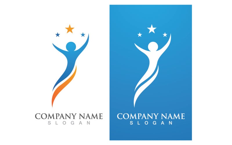 Success people star business logo vector v15 Logo Template