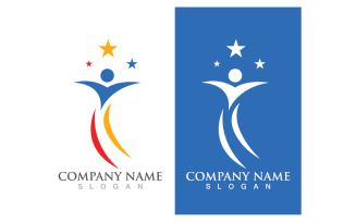 Success people star business logo vector v2