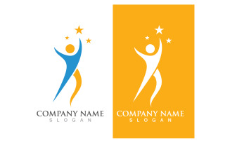 Success people star business logo vector v3