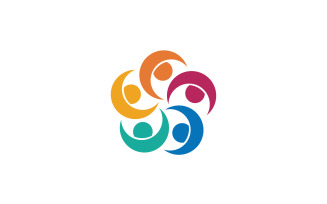 Community group and family care or adoption logo vector v28