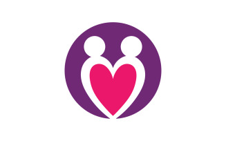 Community group and family care or adoption logo vector v39