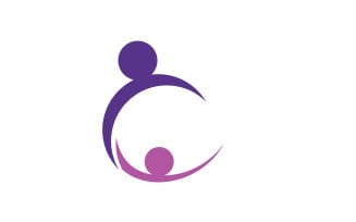 Community group and family care or adoption logo vector v6