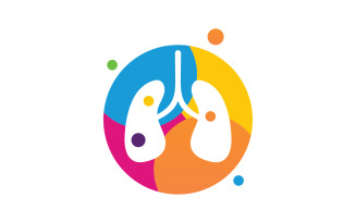 Health lungs logo and symbol vector v11