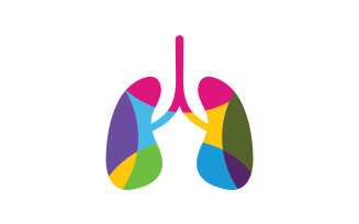Health lungs logo and symbol vector v14