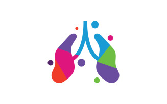 Health lungs logo and symbol vector v15