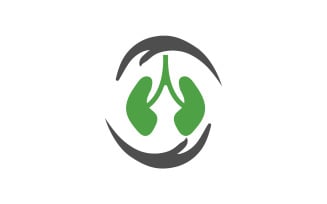 Health lungs logo and symbol vector v16