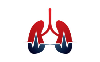 Health lungs logo and symbol vector v17