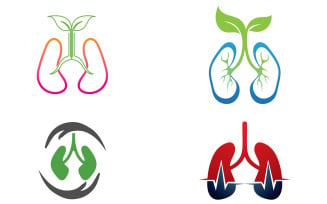 Health lungs logo and symbol vector v19
