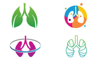 Health lungs logo and symbol vector v20