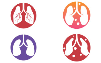 Health lungs logo and symbol vector v21