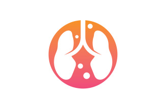 Health lungs logo and symbol vector v23