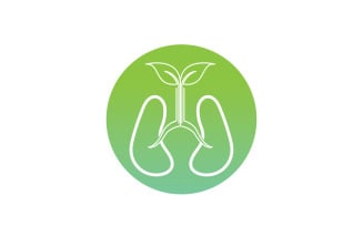 Health lungs logo and symbol vector v24